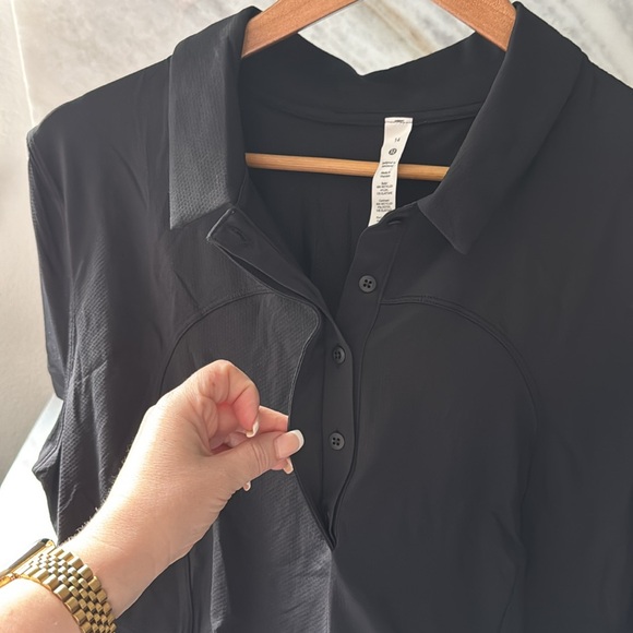Lululemon women’s short sleeve, black polo, size 14 - Picture 5 of 7